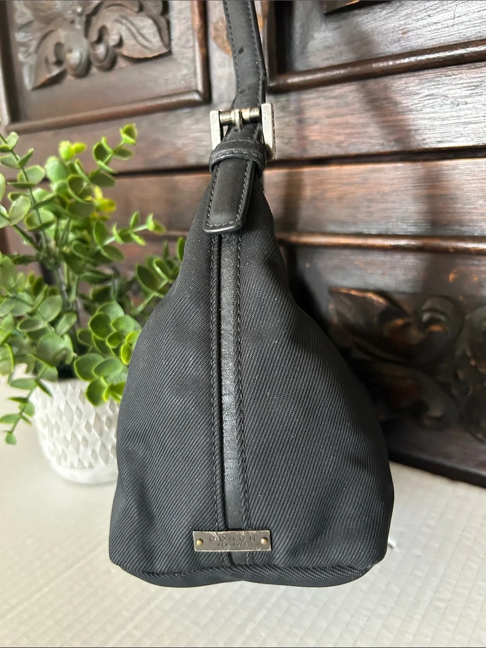 Coach Black Shoulder Bag with Top Handle